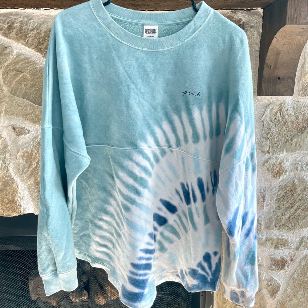 Blue Tie-Dye Victoria’s Secret “Pink” Sweatshirt